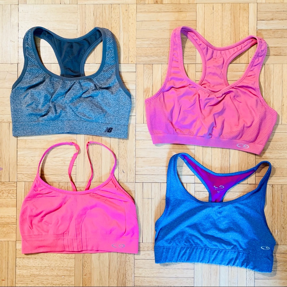 Champion / New Balance Sports Bras (4pk size M)